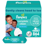 Pampers Complete Clean Baby Fresh Scented Wipes (864 Total, 12 Flip-Top Packs)