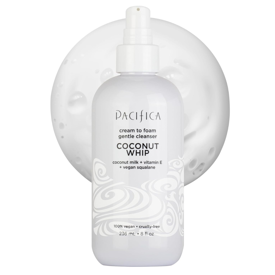 8oz Pacifica Coconut Whip Cream To Foam Face Wash Gentle Cleanser