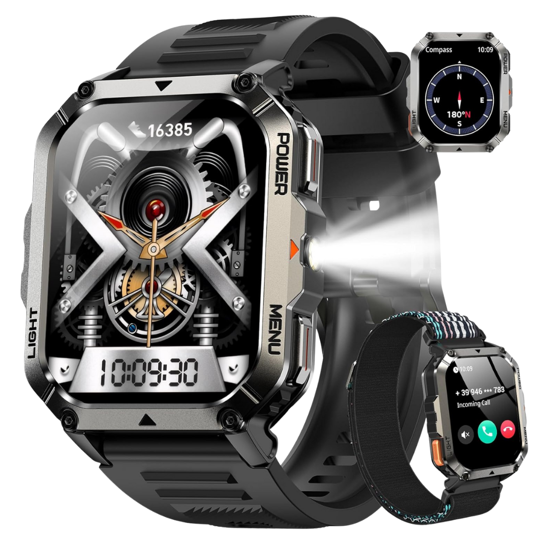 Super Large 2.01" Military Fitness Tracker Smart Watch (Various)