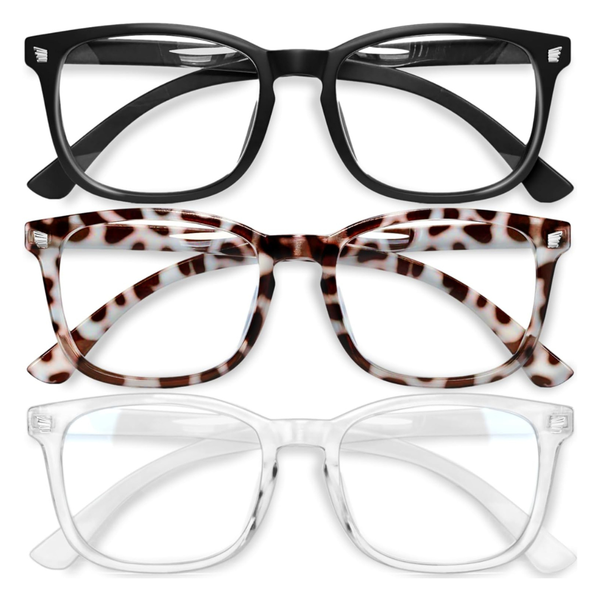 3 Pack Stylish Blue Light Glasses