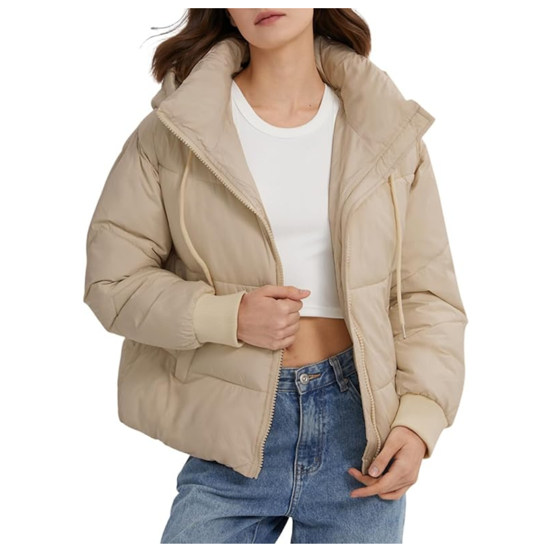 Women's Crop Hooded Puffer Jacket