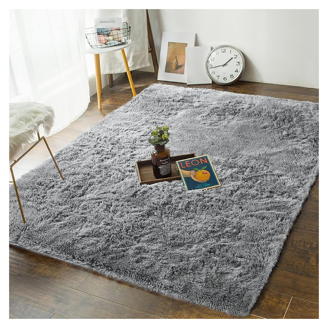 4' x 6' Soft Fluffy Indoor Shaggy Plush Area Rugs