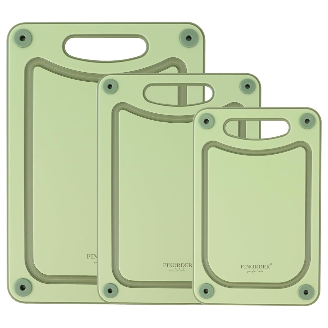 3 Pack BPA-Free Plastic Reversible Chopping Board