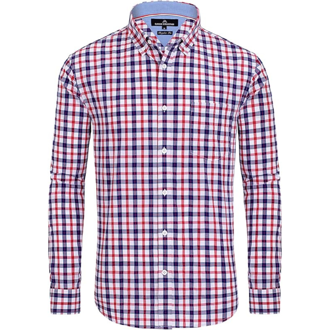 Alimens & Gentle Men's Cotton Plaid Regular Fit Shirts (Various)