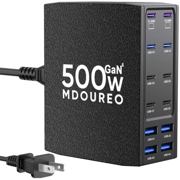 500W 12-Port USB C Multiple Devices Charger Block