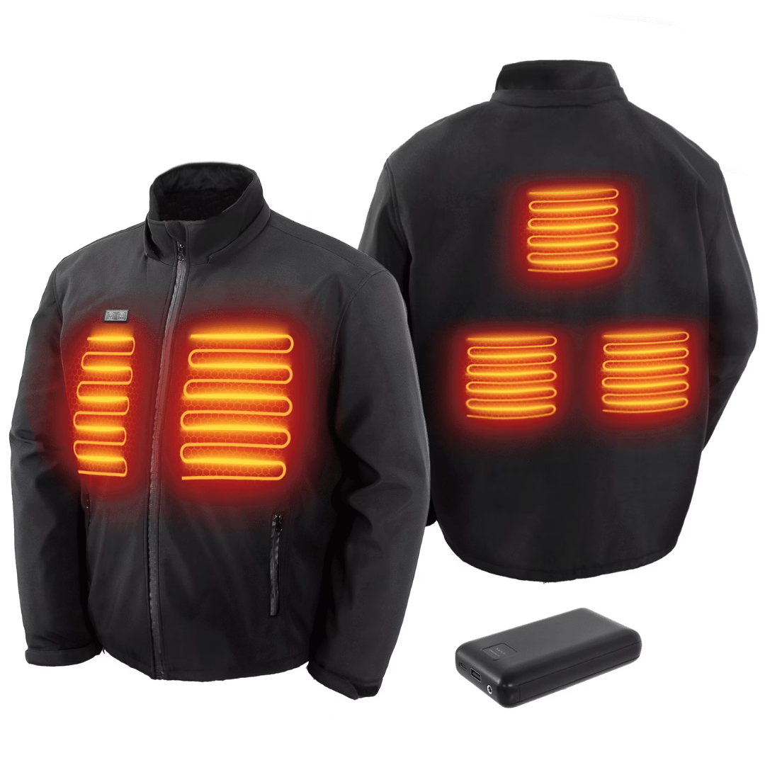 GVDV Heated Hunting Jacket Kit with 7.4V/16,000mAh Battery Pack
