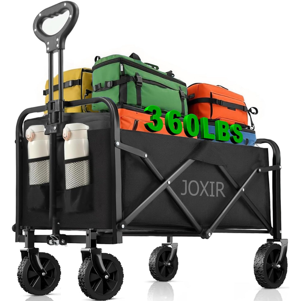 120L Collapsible 360lbs Capacity Foldable Wagon Cart with Wheels