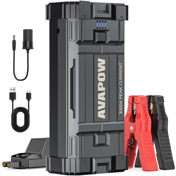 AVAPOW 3000A 12V Peak 23800mAh Battery Jump Starter