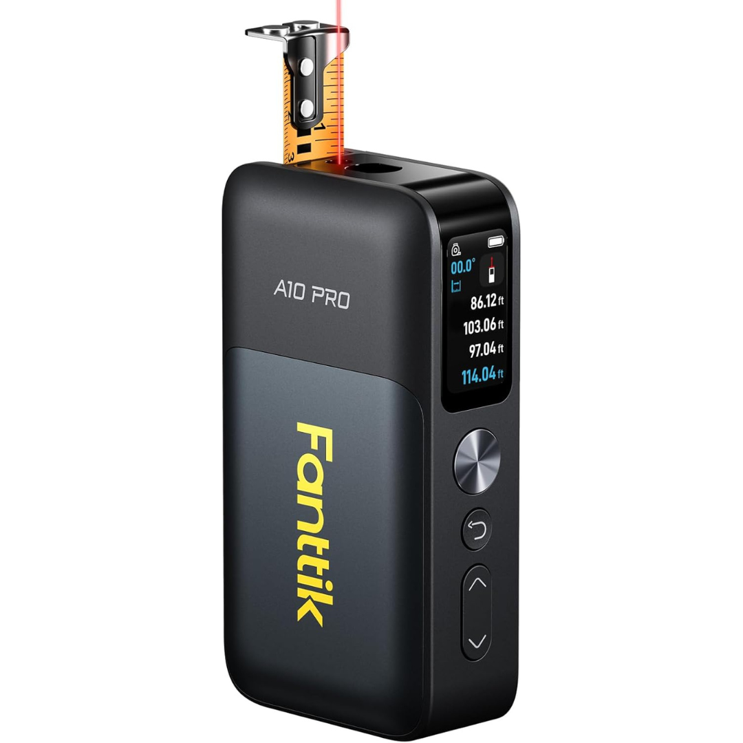Fanttik A10 Pro 2-in-1 Rechargeable 165' Digital Laser w/ 9.8' Tape Measure