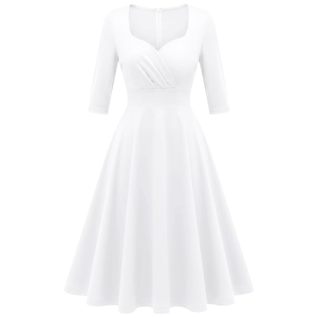 Women's 2026 Retro Cocktail Party Casual Swing A-line Midi Dresses