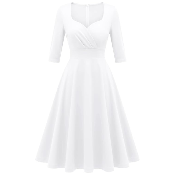 Women's 2026 Retro Cocktail Party Casual Swing A-line Midi Dresses