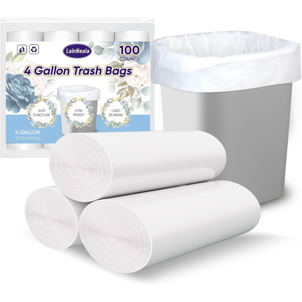 100-Count 4 Gallon Small Trash Bags