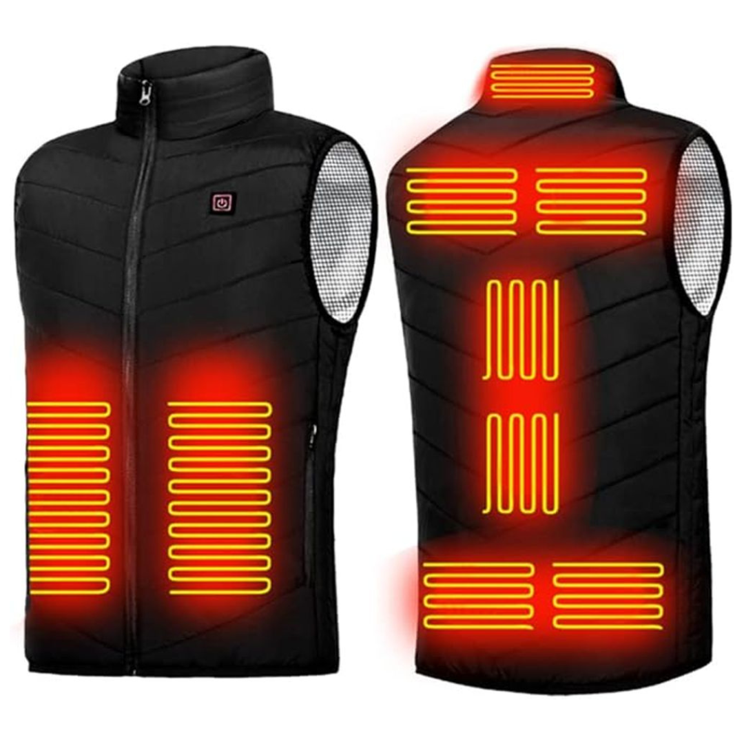 Unisex Polar Fleece Heated Vest with 9 Zones