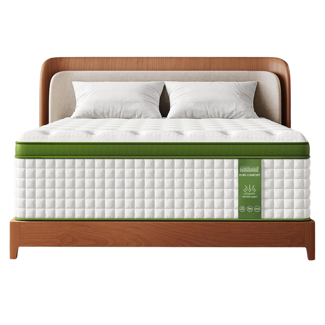 BedStory Firm Queen 14" Cooling Gel Hybrid Mattress