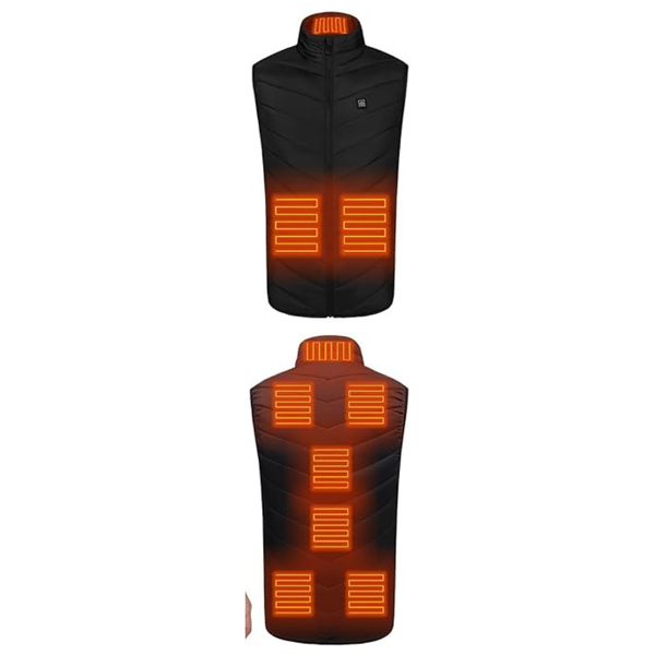 Unisex 9 Heating Zone Heated Vest w/3 Heat Levels