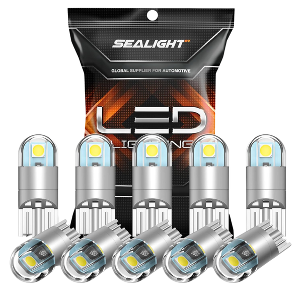 10-Pack Sealight 194 LED Bulb 6000K White License Plate Light