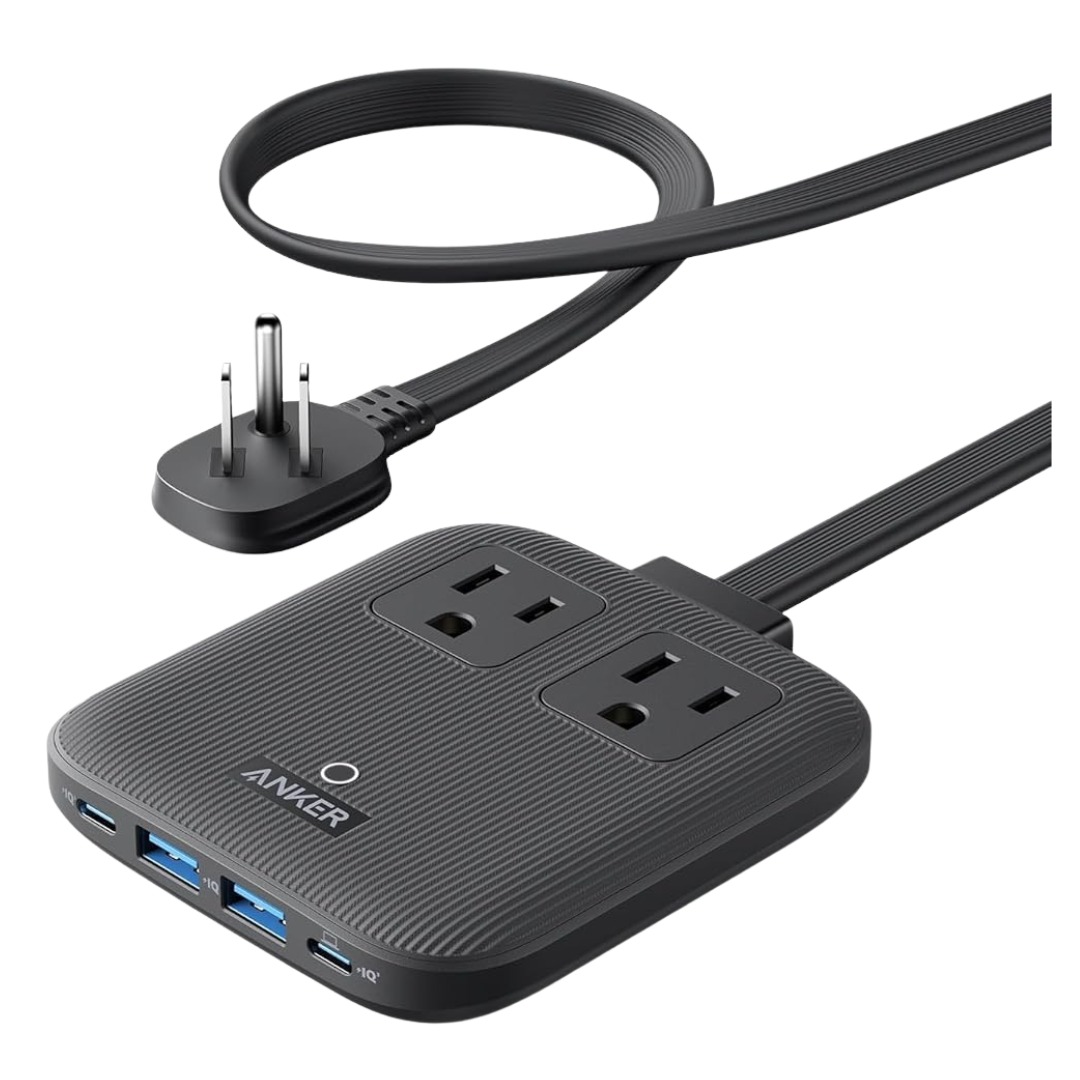 6-in-1 67W Anker Nano Charging Station USB-C Power Strip W/ Flat Plug