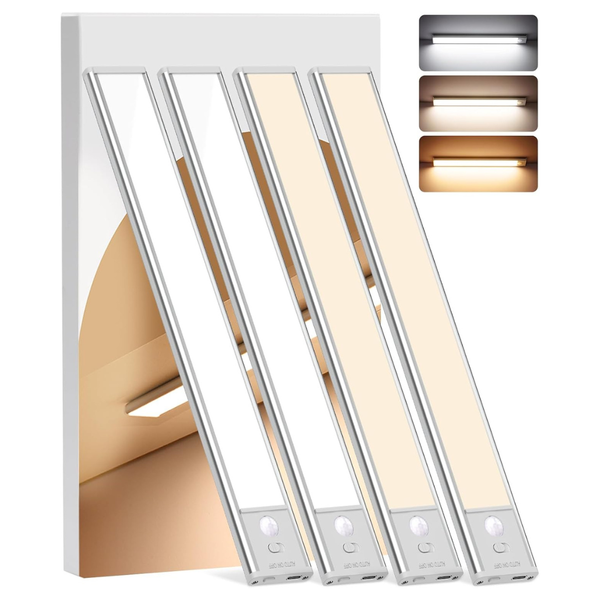 4-Pack Motion Sensor Indoor Light With 3 Color Temps