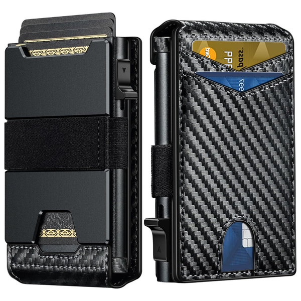 Slim Minimalist RFID Blocking Metal Pop-Up Card Holder