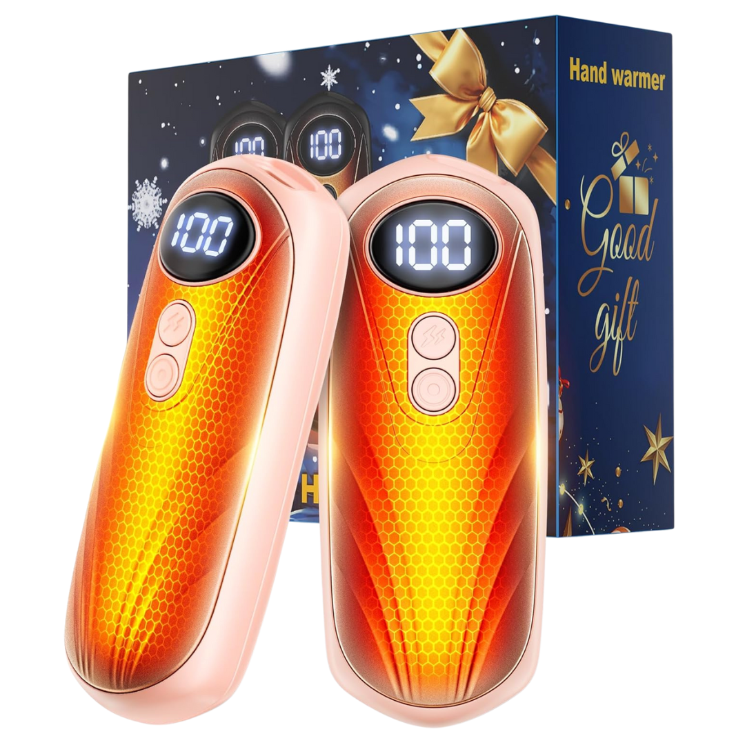 2 Pack 6000mAh Electric AI Handwarmers W/ 5-Heat Level