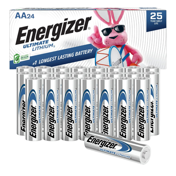 24-Count Energizer Ultimate Lithium 1.5V AA Batteries