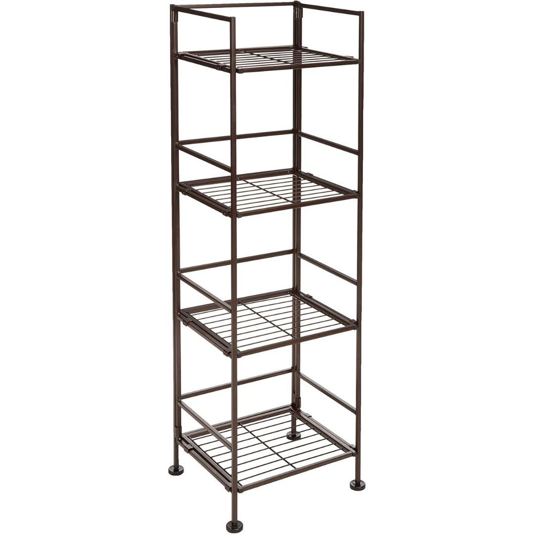 Amazon Basics 4-Tier Iron Tower Shelf (11.4"L x 11.8"W x 44.5"H)