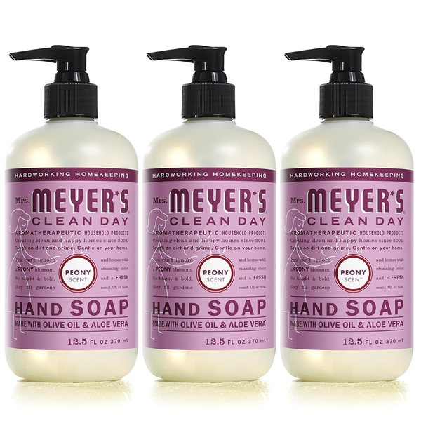 3-Pack 12.5-Oz Mrs. Meyer's Clean Day Hand Soap (Scent: Peony)