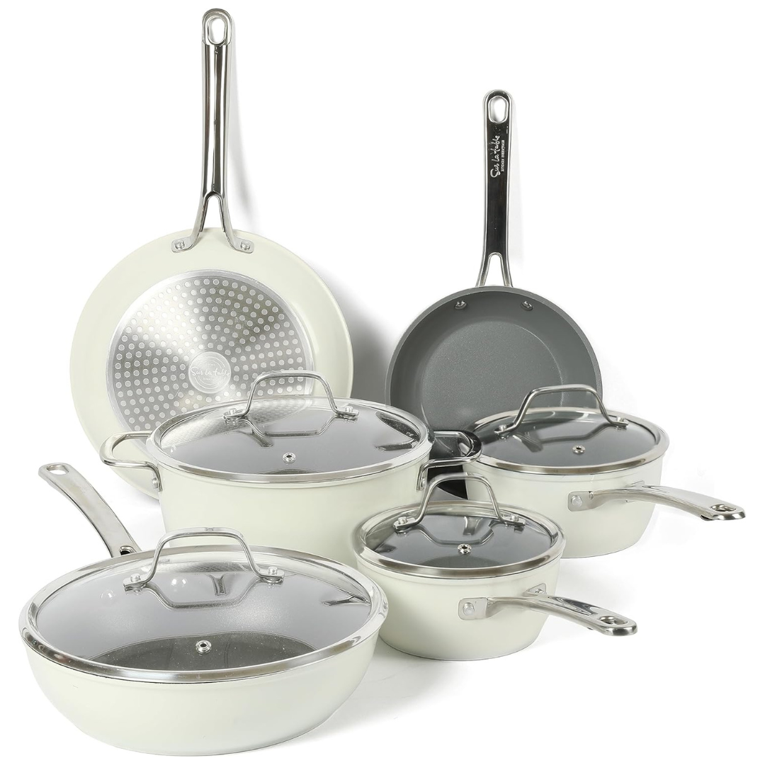 10-Piece Sur La Table Nonstick Ceramic Cookware Set