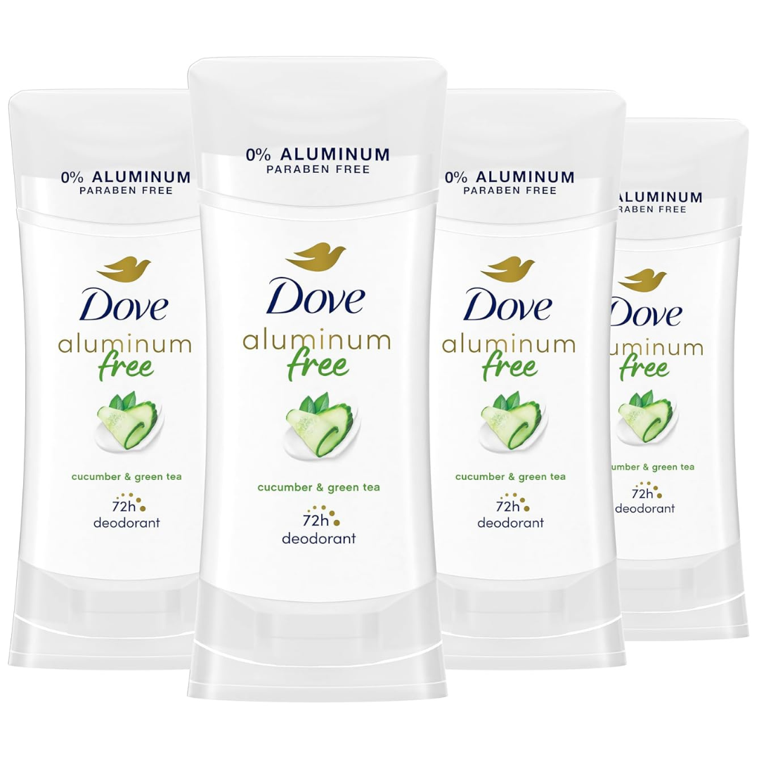 4-Count 2.6oz Dove Aluminum Free Deodorant (Cucumber & Green Tea)
