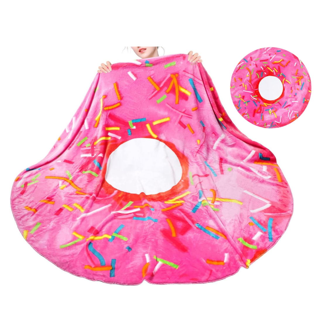 60" Double-Sided Round Giant Tortilla-Style Throw Blanket