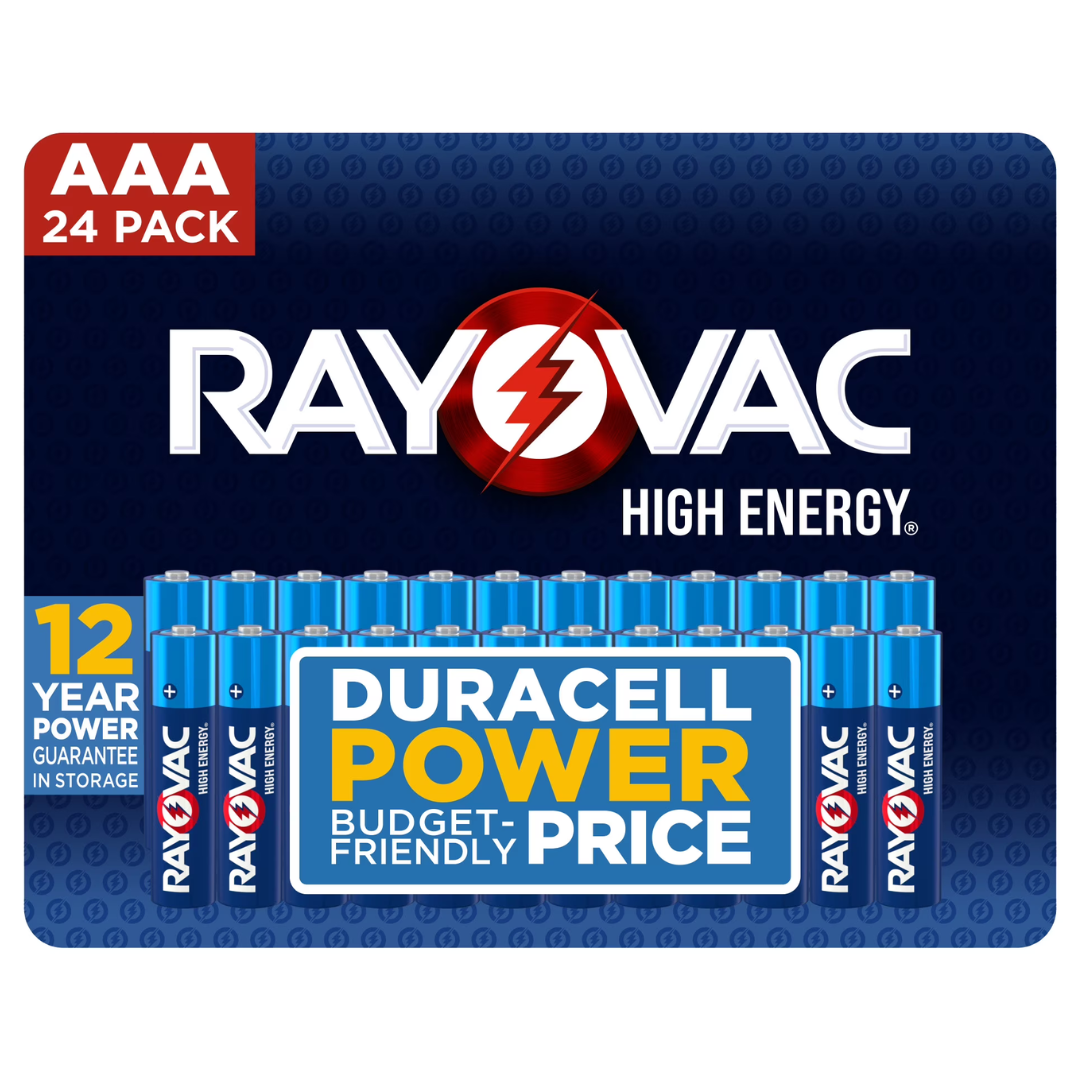 24-Pack Rayovac High Energy AAA Batteries