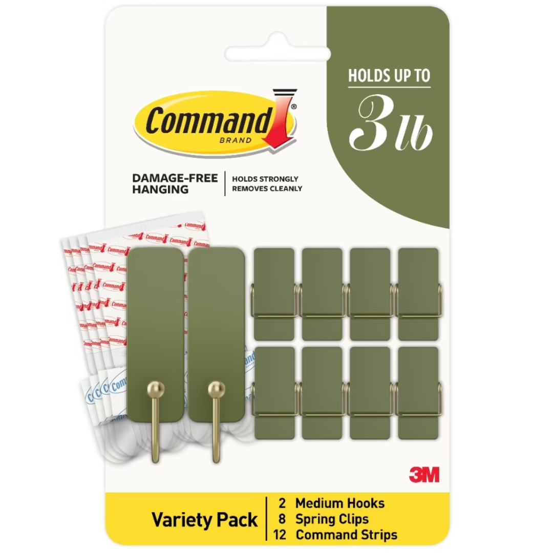 10-Count Command Wall Hooks Variety Pack With 12 Strips
