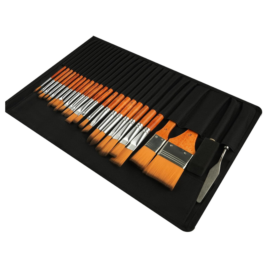 25 Pcs Paint Brushes Value Pack