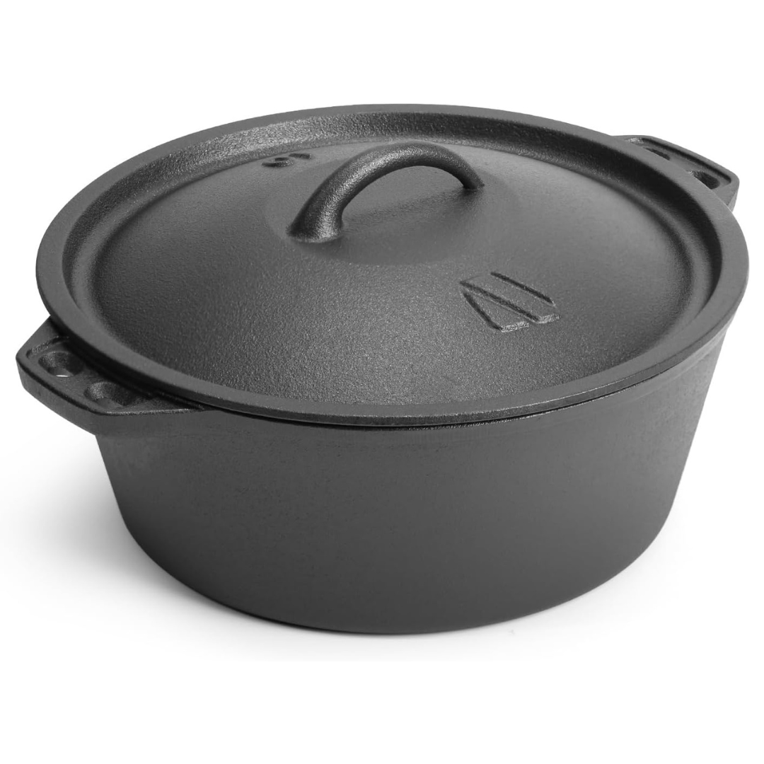 3-Quart Northriver Casting Pre-Seasoned Cast Iron Dutch Oven W/ Lid