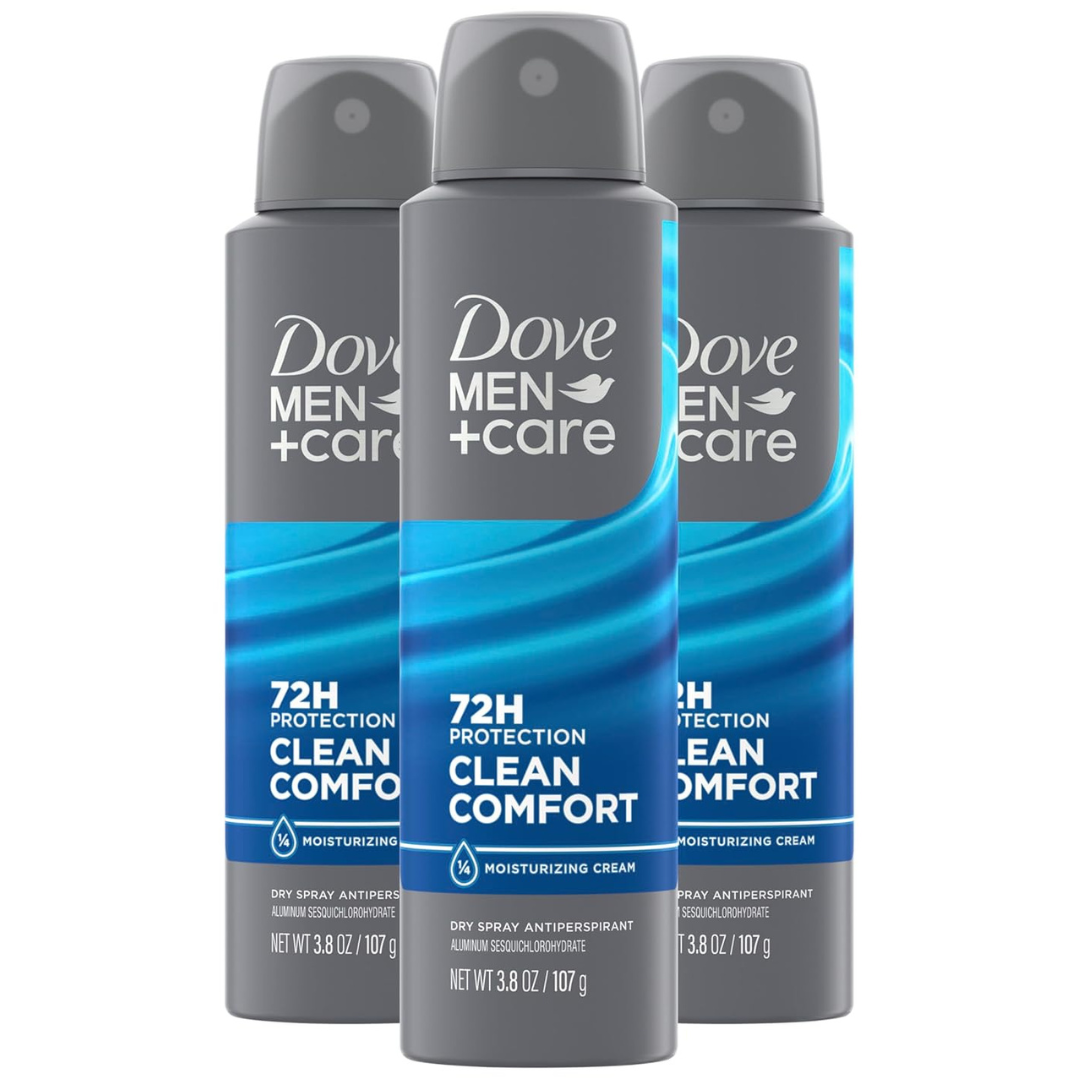 3-Pack 3.8 Oz Dove Men+Care Antiperspirant Dry Spray Deodorant