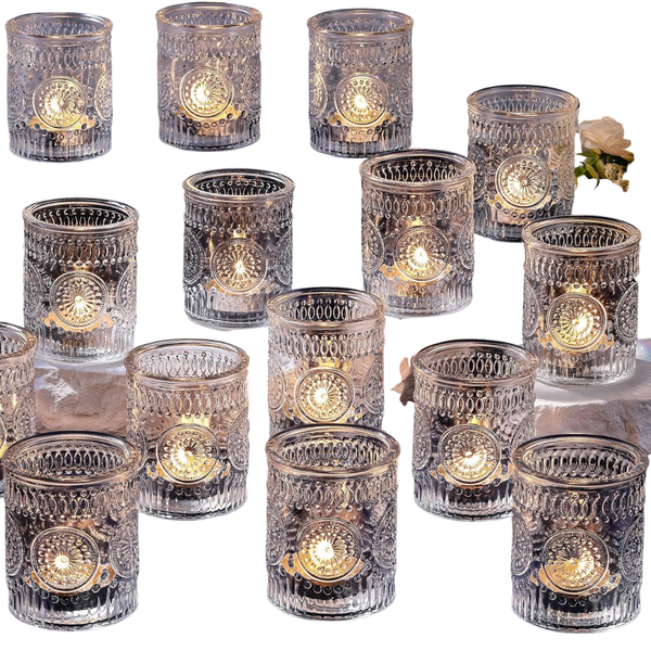 36 Pcs Clear Votive Candle Holders