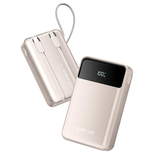 30000mAh Portable Power Bank with Built-in USB-C Cable