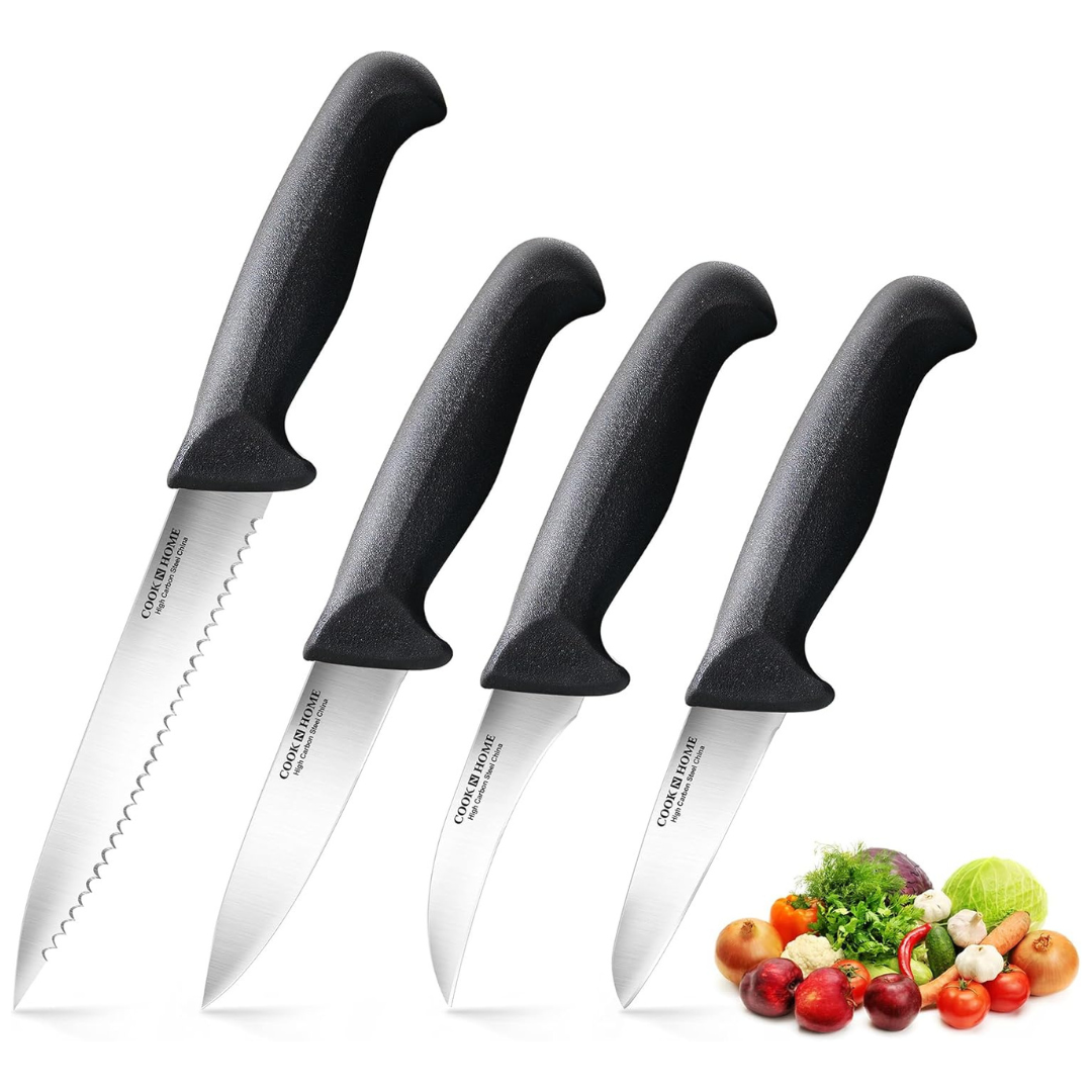 4-Piece Cook N Home Paring Knife Set