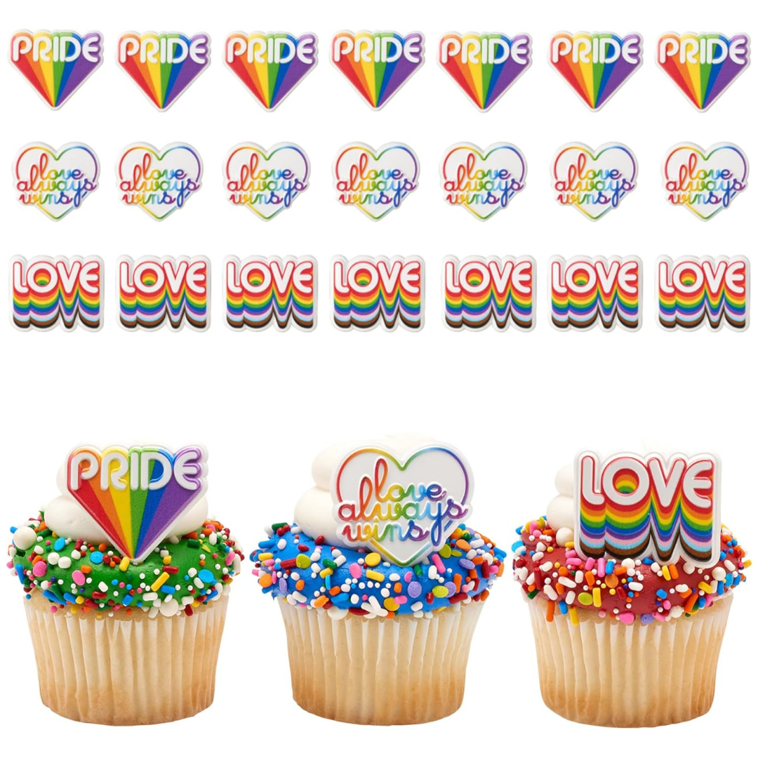 24-Pack Celebration Cupcake Toppers Decorations