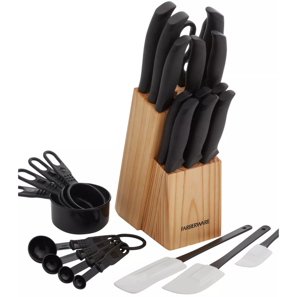 Farberware Soft Grip 25-Piece Cutlery Set with Kitchen Tools
