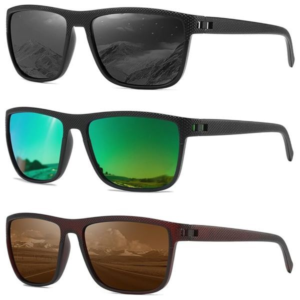 3-Pack Men's Polarized Sunglasses