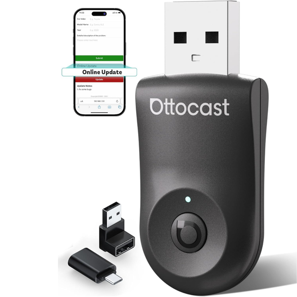Ottocast 2-in-1 Wireless Adapter for CarPlay & Auto