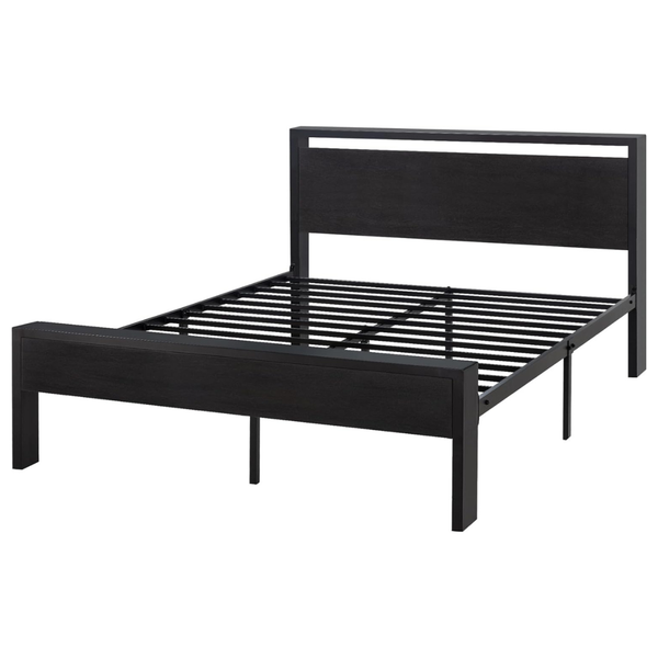 14" Full Size Metal Platform Bed Frame With Headboard & Footboard