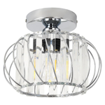 9" Small Crystal Semi Flush Mount Ceiling Light Fixture