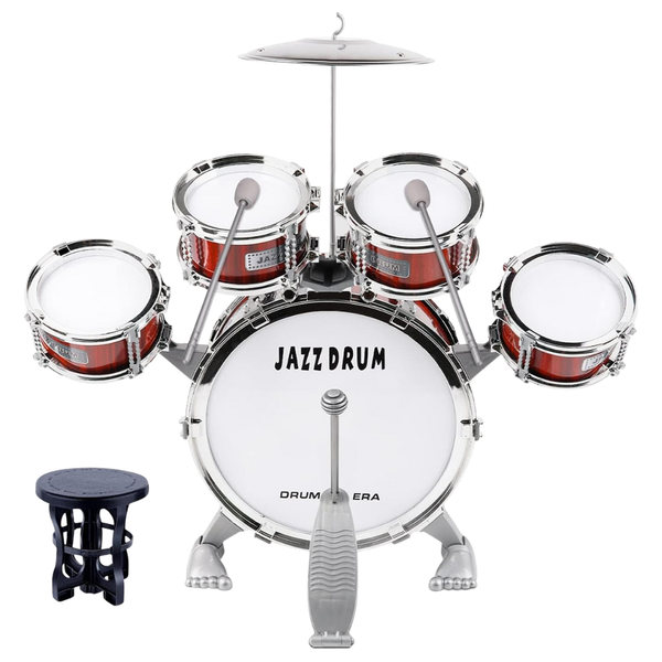 5-Piece M Sanmersen Kids Mini Band Drum Set With Stool