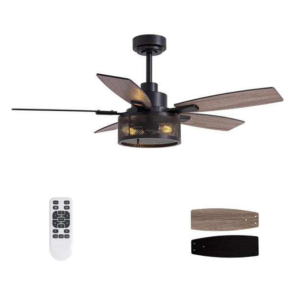 LuminFan 46" Ceiling Fans With Lights And Remote Control
