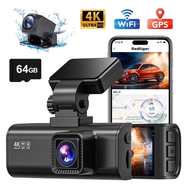Redtiger F7NP 4K Front & 1080P Rear Dash Cam