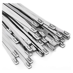 100-Pack 11.8" Self-Locking Stainless Steel Metal Zip Ties