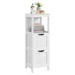 Yaheetech Wooden Bathroom Floor Storage Cabinet With 2 Drawers