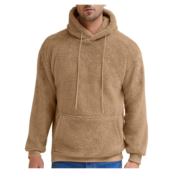 Men's Lightweight Fuzzy Sherpa Sweatshirts With Pocket